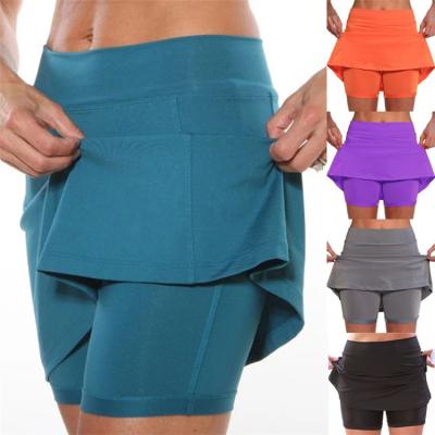 China Breathable Women Fashion Solid Color Midwaist Wearing Shorts Skirt Shorts Women Pantskirt for sale