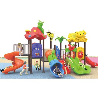 China Colorful Douli customizable kids outdoor nature theme slide playground equipment for children with Dia. 89mm pipe for sale