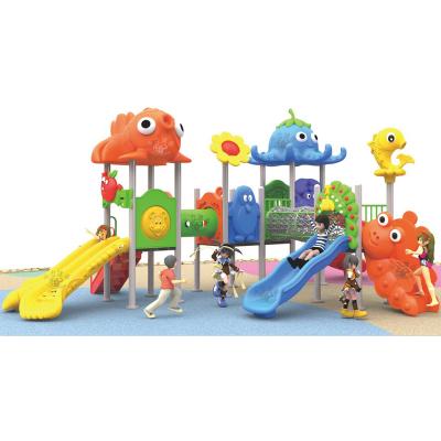 China Colorful Douli customizable kids outdoor Dia. 76mm galvanized pipe nature theme slide playground for children with lovely little animals for sale