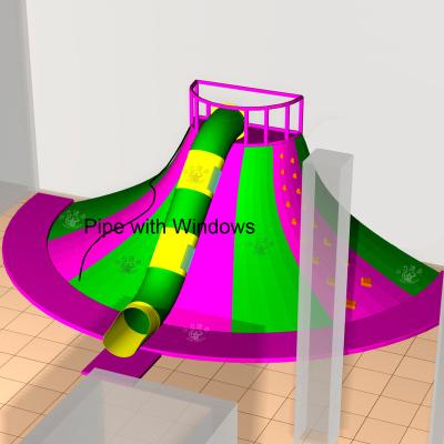 China Colorful Douli customizable kids play area indoor attractive soft volcano rock climbing slide wall playground equipment for sale