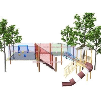 China Colorful Douli customizable outdoor children adult universal rope knitted aerial treetop net adventure park playground for sale