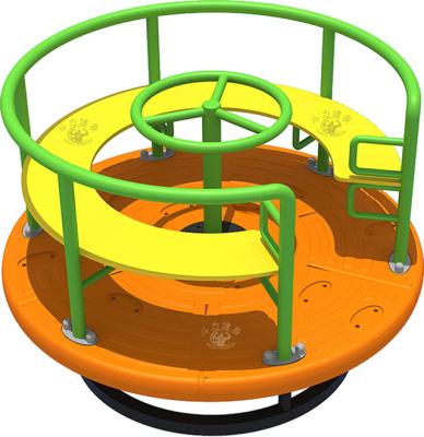 China PE Douli kids outdoor unpowered colorful seated spinning roundabout playground equipment for children for sale