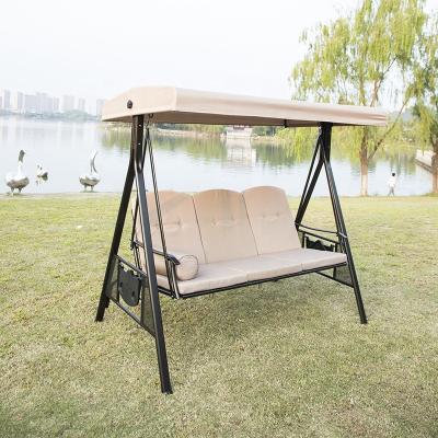 China Factory Directly Wholesale Super Comfortable 3 Seat Modern Patio Outdoor Swing Chairs With Canopy for sale