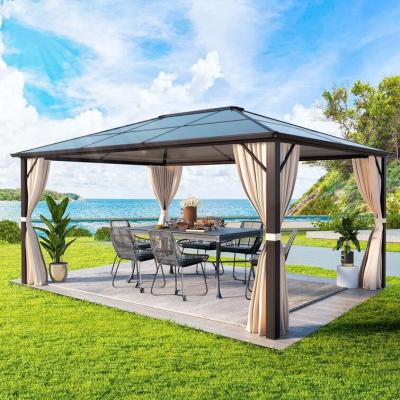 China High Quality Easily Assembled Outdoor Patio Pergola 3.5x3.5m Gazebo Tent Easy To Assemble Garden Gazebo With Mosquito Netting for sale