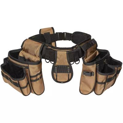 China Functional ; light ; Easy to Carry Custom Multi-Function Polyester Tool Belt Bag Waterproof Tool Waist Bag Outdoor Electrician Storage Bag for sale