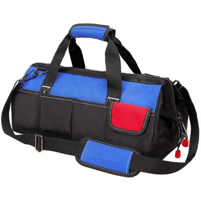 China Tool Bag Top Wide Mouth Storage With Adjustable Shoulder Strap Sturdy Bottom Tool Bag for sale