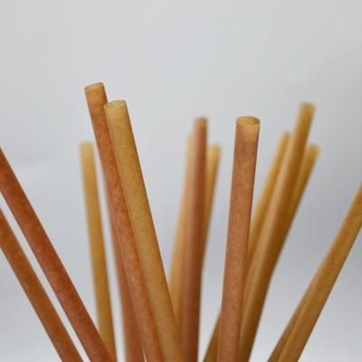 China Hot Selling 100% Backing 8*210mm 100pcs Naturepoly High Temperature Compostable Biodegradable Sugar Cane Straws for sale