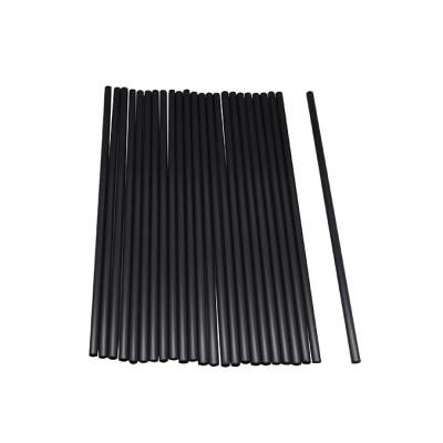 China Custom High Temperature Rack White Person Wrapped PLA 5 6 7 8 10 12mm Black Eco Friendly Compostable Drinking Straw Biodegradable Straws for sale