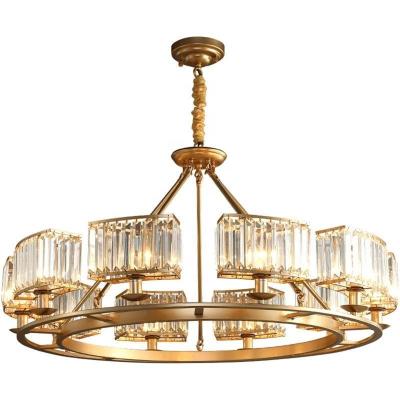 China Modern Simple American Restaurant Bedroom LED Chandelier Modern Crystal Chandelier Lamps Lighting Light Personality for sale