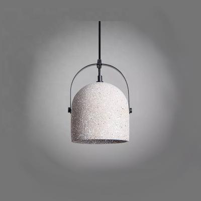 China Industrial Nordic Simple Creative Cafe Bar Restaurant Room Tea Chandelier Terrazzo Personality Chandelier Concrete Cement Lamp for sale