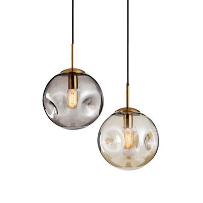 China New Nordic Modern Postmodern Luxury Glass Ball Chandelier Concave-convex Creative Art Dining Room Living Room Bedroom Lighting for sale