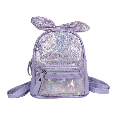 China Wholesale Cute Holographic Cartoon Laser Print PVC Backpack For Student Sequin School Bags For Kids Girl Travel Rucksack For Kids for sale