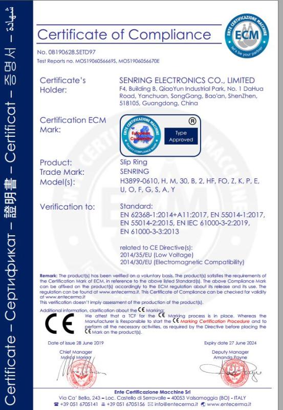 CE - Shenzhen Senring Electronics Co., Ltd.