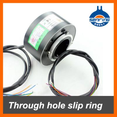 China Common 2A Rotary Connector With 6 Through Hole 50mm Slip Ring Signal Circuits/Contacts for sale