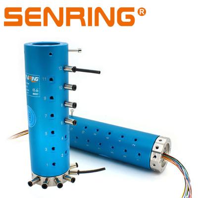 China Aluminum Alloy Senring Rotary Joint 12 Passes M5 Port With Electrical Wires 6-56 Wires for sale