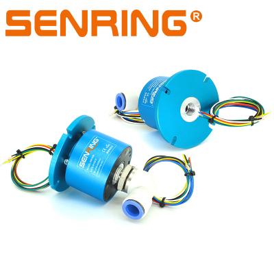 China Aluminum Alloy Rotary Unions 1 Port Inlet, Outlet Combine With Electrical Wires Slip Ring 5A And 10A for sale