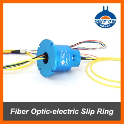 China Fiber Optic-Electrical Slip Ring / Rotary Joint With 1 Channel Fiber Optic+4 Circuits 10A SNFO018-0410 for sale