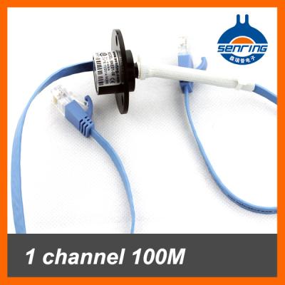 China 1 Channel 100M Base T Ethernet Cable With OD 22mm Capsule Slip Ring SNE01-06 for sale