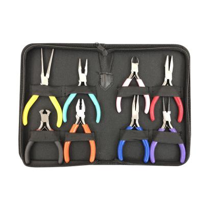 China Combina Jewelry Tool Kit Emergency Repairing Hand Combo Mini Jewelry Tool Combination Pliers Kits Custom Toolings Bag Auto Repair Set White Red Yellow Black for sale