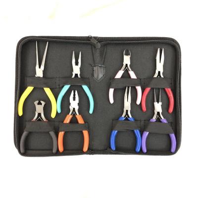 China Luxury Jewelry PliersMaking Pliers Tools With Needle Nose Pliers 8 Piece Set Set With Needle Nose for sale