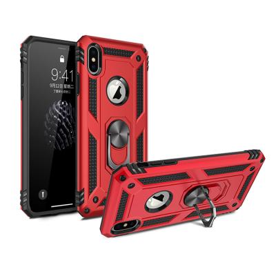 China 2019 Products Hot Sale Durable Shockproof Design For Iphone X xs Tpu PC IP X-XS Ring Holder Armor Phone Case for sale