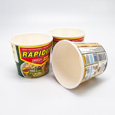 China Biodegradable High End Style Food Wrapping Instant Noodle Bucket Paper Quick Ramen Cup for sale