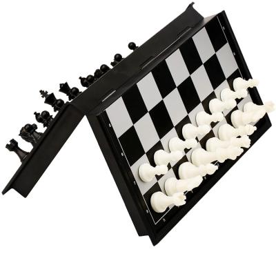 China Travel Plastic Magnetic Chess Set with Folding Chessboard Educational Toys for Kids and Adults for sale