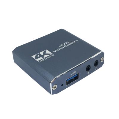 China Aluminum Alloy HDMI Capture Card, Full HD 1080P Live Video Recording Box, HDMI USB 3.0 Adapter Video and Audio Grabber for sale