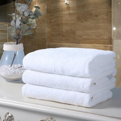 China Wholesale Compressed Five Star Hotel Soft Cotton 16S Terry White Large Bath Towel for sale