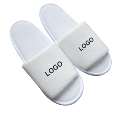 China Wholesale Disposable Cotton Terry Slippers OEM Logo White Washable Hotel Room Spa Home Hotel Cheap Custom Guest Spa for sale