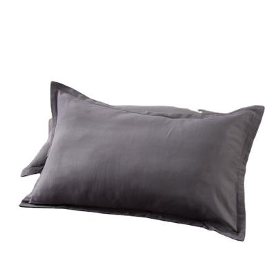 China Washable Solid Color 48*74 Hotel Plain Satin Envelope Folded Custom Pillow Case for sale