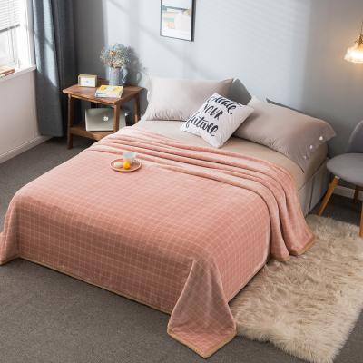 China New anti-static breathable thickened figured single blanket milk velvet carnown blanket flannel double blanket for sale