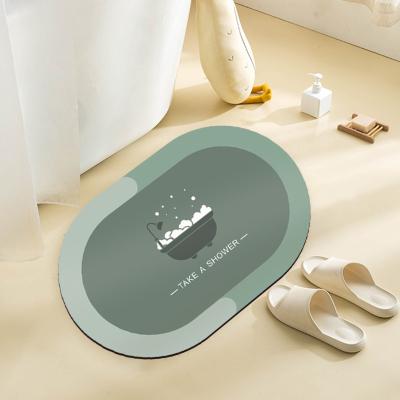 China Washable Stay Ocean Dry Kids Shower Bathtub Floor Bath Sink Diatom Mud Bathroom Mat for sale