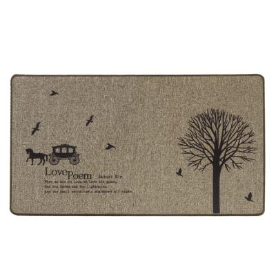 China Water Washable Dirt Proof Custom Die Cut Diaper Trapper Printed Microfiber Rubber Door Mat for sale