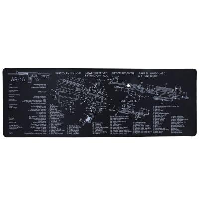 China Cheap price anti slip large extend ar15 gun cleaning mat natural rubber gun mat ar15 for sale