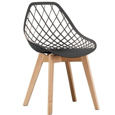 China Inground Modern Home Furniture Multicolor Plastic Dining Chair Grid Dining Chair for sale