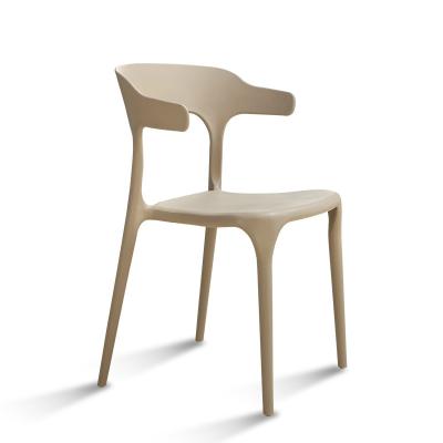 China All Plastic Leisure Design Modern Furniture Cafe Stackable Plastic Dining Chair for sale