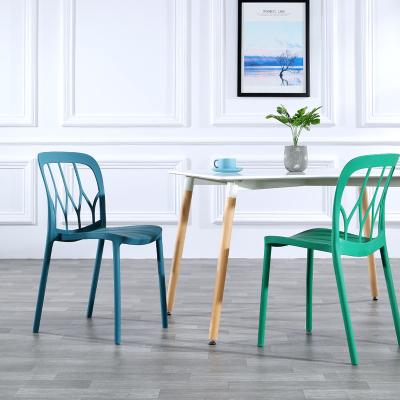 China Leisure Free Sample Ergonomic Design Leisure Dining Chair All Injection Molding Dining Chair for sale