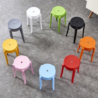 China Factory Wholesale Stackable Children's Stackable Stool Anti-Slip For High Barstool Stools Indoor And Outdoor Plastic Backless Chair for sale