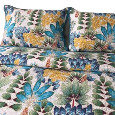 China Modern Durable Printed Floral Print Comforter Bedspread Summer Comforter Set 3 Pcs Bedding Set With Fast Delivery for sale