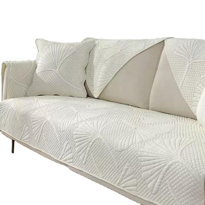 China New Cotton Sofa Towel Sofa Cover Durable Non-slip Sofa Cushion White Simple Style for sale