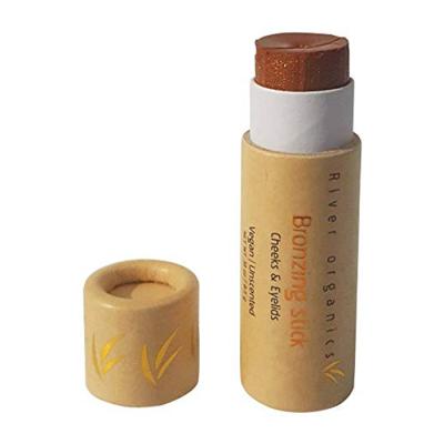 China Recycled Materials Eco Friendly Cosmetic Containers Push Paper Tube Customized Cardboard For Lip Balm for sale