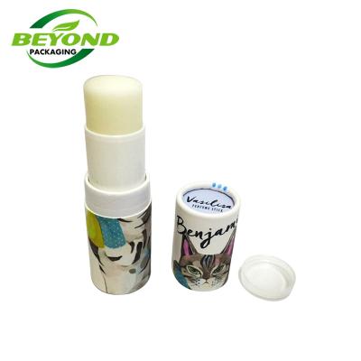 China Recycled Materials Wholesale Cardboard Recyclable Custom Design Twist Up Paper Tube For Lip Balm And Deodorant for sale