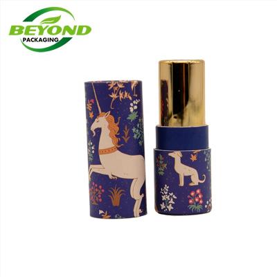 China High Quality Biodegradable Recycled Materials Factory Custom Printing Empty Cardboard Tube Paper Packaging For Lipstick for sale