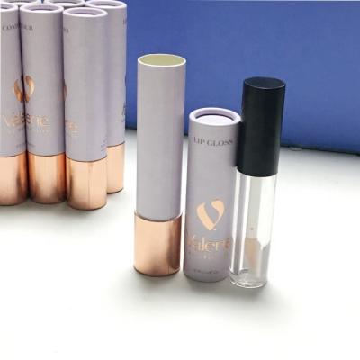 China 30mm Diameter Cosmetic Package Containers Recyclable Biodegradable Paper Tubes With Custom Printing For Lip Gloss Boxes Packaging for sale