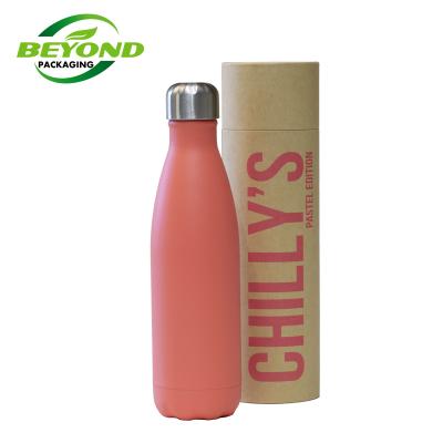 China Recyclable Cylinder Round Packaging Box Environmentally Friendly Kraft Paper Tube For Water Bottle for sale