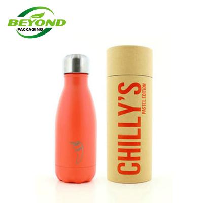 China Biodegradable Cylindrical Nature Kraft Logo Recyclable Custom Paper Packaging Tube For Water Bottles 1000ml Recyclable Paper Tube for sale