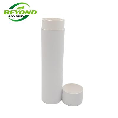 China Recyclable Environmental Friendly Round Kraft Paperboard For White T-shirt Scarf Baseball Hat Tubes Head Paper Packaging for sale