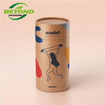 China Recycled Materials Wholesale Recycled Hot Sale CMYK Printing Paper Cylinder Packaging Tube For Tea Coffee With Lid for sale