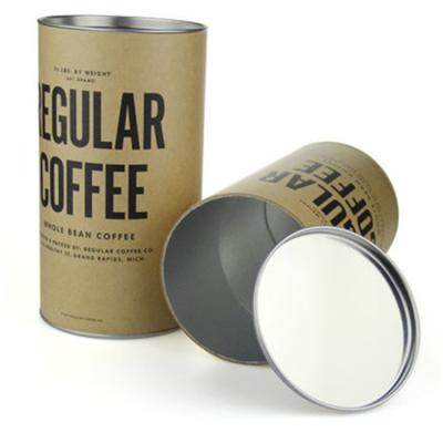 China Other Round Packaging Food Grade Cardboard Coffee Tea Paper Packing Tube With Foil Inside for sale